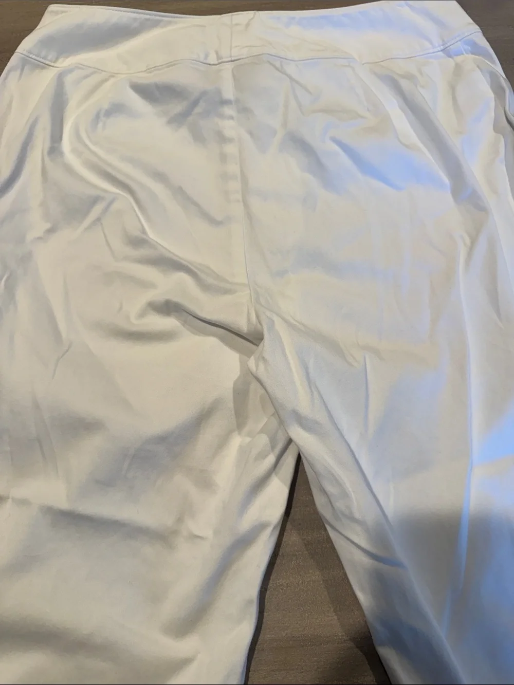 Lauren Ralph Lauren White Cropped Wide Leg Pants Gold Accent Closure Coastal 14